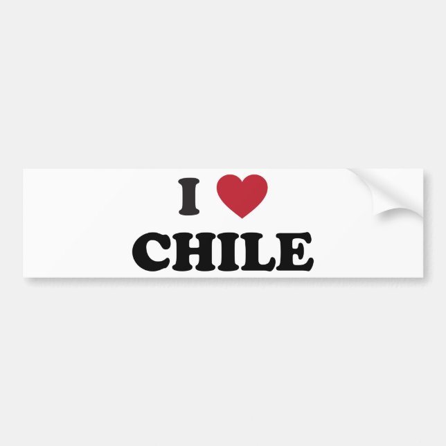 Adesivo Para Carro Eu amo o Chile (Frente)