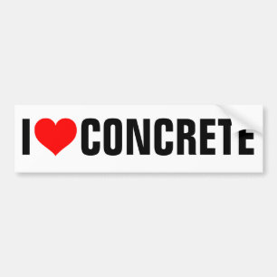 Adesivo Para Carro Eu amo o concreto
