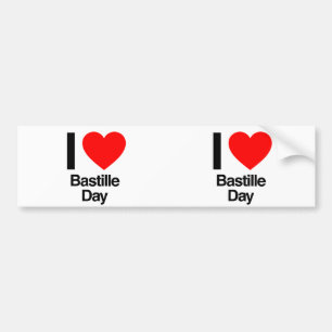 Adesivo Para Carro eu amo o dia de bastille