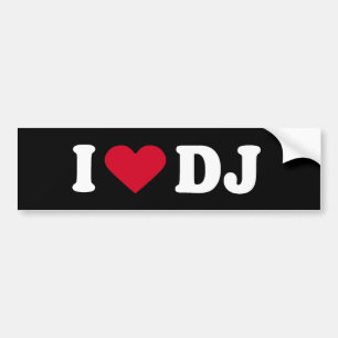 ADESIVO PARA CARRO EU AMO O DJ