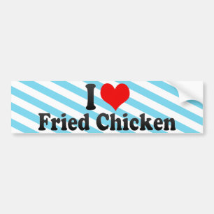 Adesivo Para Carro Eu amo o frango frito