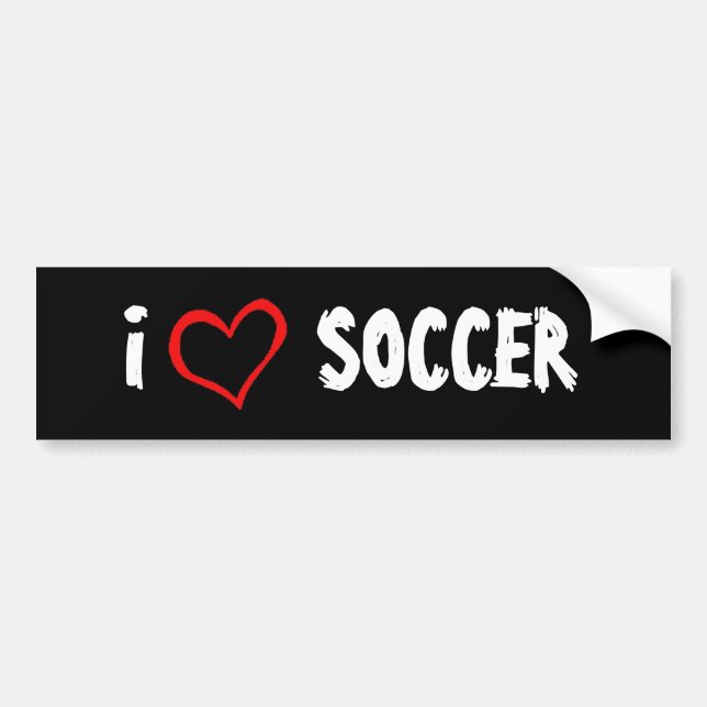 Adesivo Para Carro Eu amo o futebol (Frente)