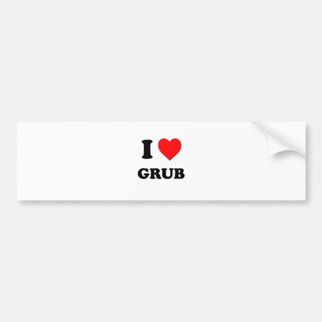 Adesivo Para Carro Eu amo o Grub (Frente)