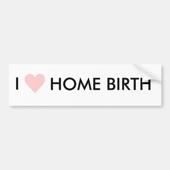 Adesivo Para Carro Eu amo o homebirth (Frente)