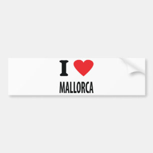 Adesivo Para Carro Eu amo o ícone de mallorca