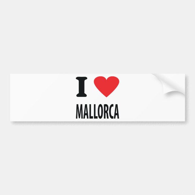 Adesivo Para Carro Eu amo o ícone de mallorca (Frente)