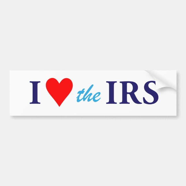 Adesivo Para Carro Eu Amo o IRS Coração (Frente)