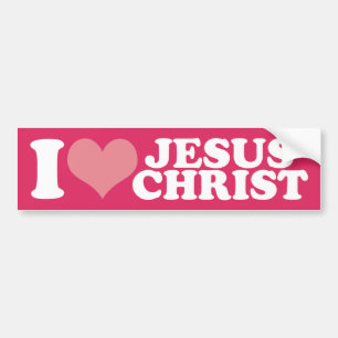 Adesivo Para Carro Eu amo o Jesus Cristo