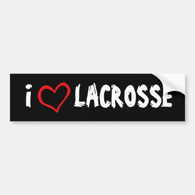 Adesivo Para Carro Eu amo o Lacrosse (Frente)