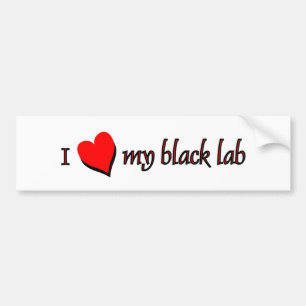 Adesivo Para Carro Eu amo o meu Labrador Negro