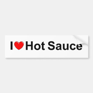 Adesivo Para Carro Eu amo o molho picante (do coração)
