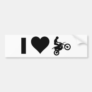 Adesivo Para Carro Eu amo o motocross