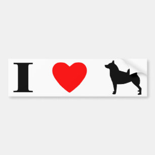 Adesivo Para Carro Eu amo o norueguês Buhunds