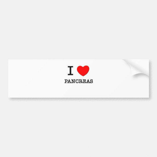 Adesivo Para Carro Eu amo o pâncreas (Frente)