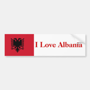 Adesivo Para Carro Eu amo o pára-choque de Albânia