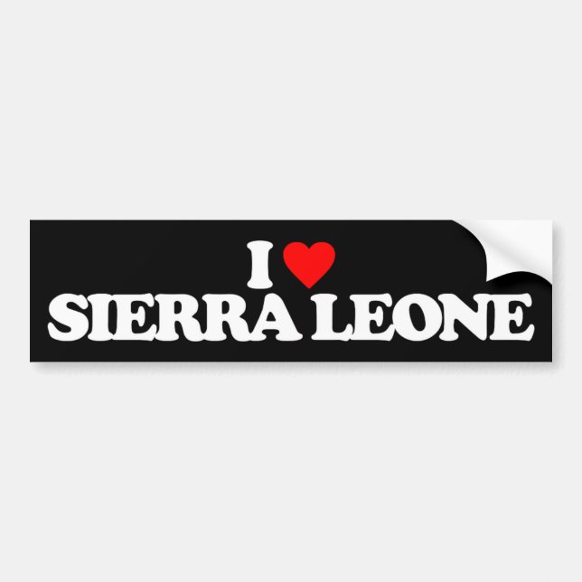ADESIVO PARA CARRO EU AMO O SIERRA LEONE (Frente)