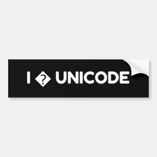 Adesivo Para Carro Eu amo o t-shirt de Unicode - I? Unicode