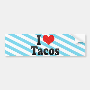 Adesivo Para Carro Eu amo o Tacos