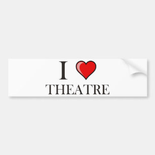 Adesivo Para Carro Eu amo o teatro