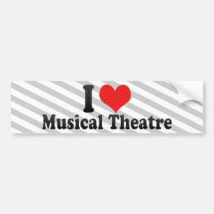 Adesivo Para Carro Eu amo o teatro musical