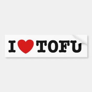 Adesivo Para Carro Eu amo o Tofu
