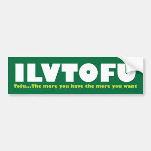 ADESIVO PARA CARRO EU AMO O TOFU