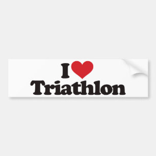 Adesivo Para Carro Eu amo o Triathlon