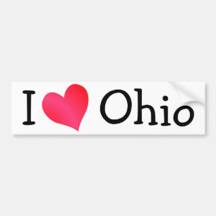 Adesivo Para Carro Eu amo Ohio