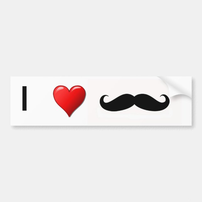ADESIVO PARA CARRO EU AMO OS BIGODES (Frente)