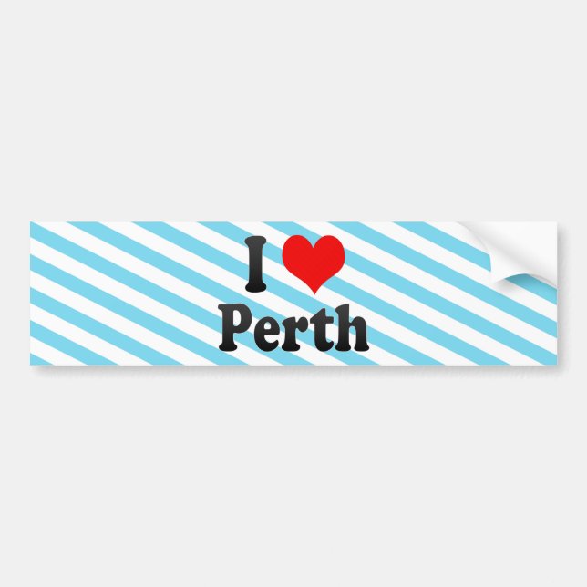 Adesivo Para Carro Eu amo Perth, Austrália (Frente)