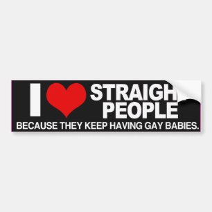 ADESIVO PARA CARRO EU AMO PESSOAS HETEROS PORQUE ELAS TÊM HETERO 