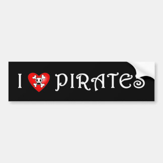 Adesivo Para Carro Eu amo piratas (2)