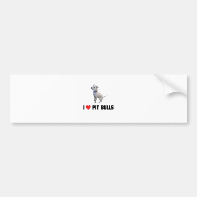 Adesivo Para Carro Eu amo pitbull (Frente)