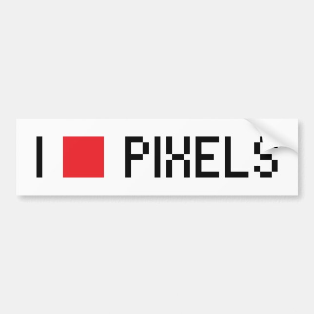 ADESIVO PARA CARRO EU AMO PIXÉIS (Frente)