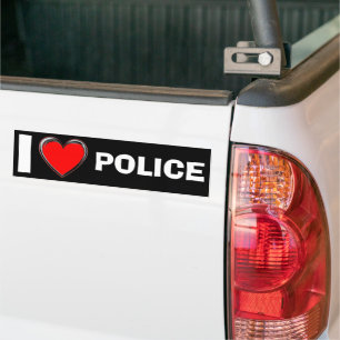 ADESIVO PARA CARRO EU AMO POLÍCIA "ARTE CARDÍACA"