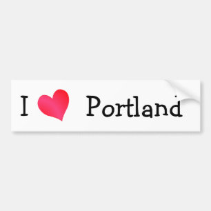 Adesivo Para Carro Eu Amo Portland