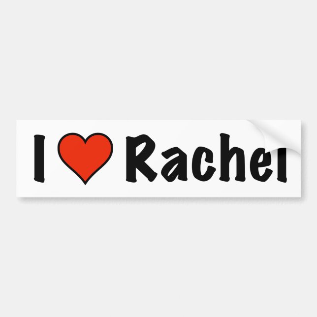 Adesivo Para Carro Eu amo Rachel (Frente)