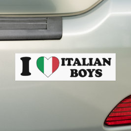 Adesivo Para Carro Eu amo rapazes italianos
