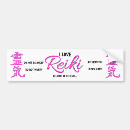 Adesivo Para Carro Eu Amo Reiki - Autocolante