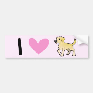 Adesivo Para Carro Eu amo Retrievers de Labrador
