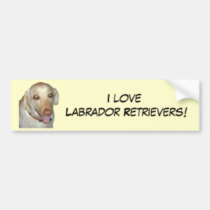 Adesivo Para Carro Eu amo Retrievers de Labrador! Autocolante no