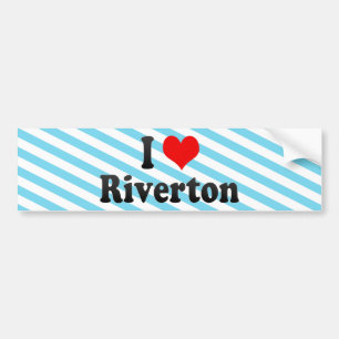 Adesivo Para Carro Eu amo Riverton, os Estados Unidos