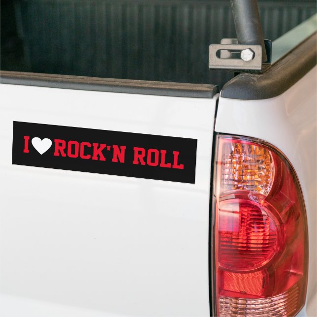 Adesivo Para Carro eu amo rock'n roll (No caminhão)