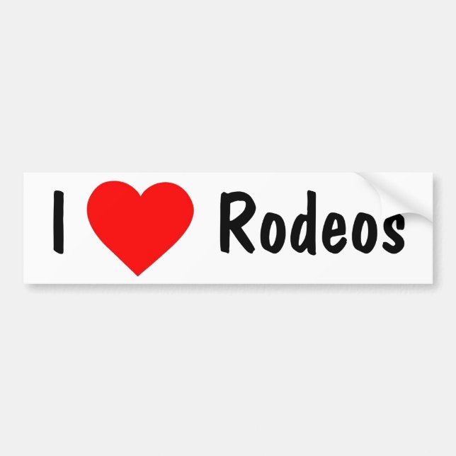 Adesivo Para Carro Eu amo rodeios (Frente)