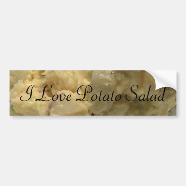 Adesivo Para Carro Eu Amo Salada De Batata (Frente)