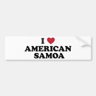 Adesivo Para Carro Eu amo Samoa Americanas