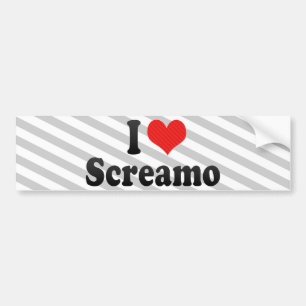 Adesivo Para Carro Eu amo Screamo