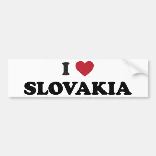 Adesivo Para Carro Eu amo Slovakia
