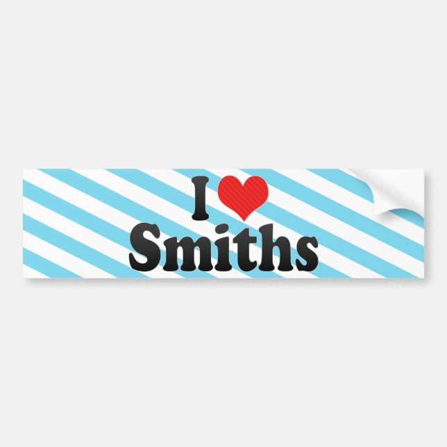 Adesivo Para Carro Eu amo Smiths (Frente)