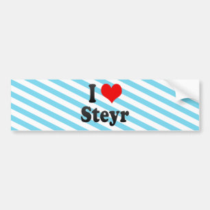 Adesivo Para Carro Eu amo Steyr, Áustria. Ich Liebe Steyr, Áustria